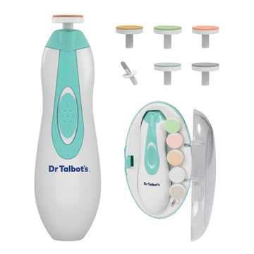 Dr. Talbot'S Electric Nail Trimmer For Babies - Baby Nail File With Led Light And Storage Case - 3+ Months