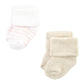 Hudson Baby Unisex Baby Cotton Rich Newborn And Terry Socks, Mauve Taupe, 6-12 Months