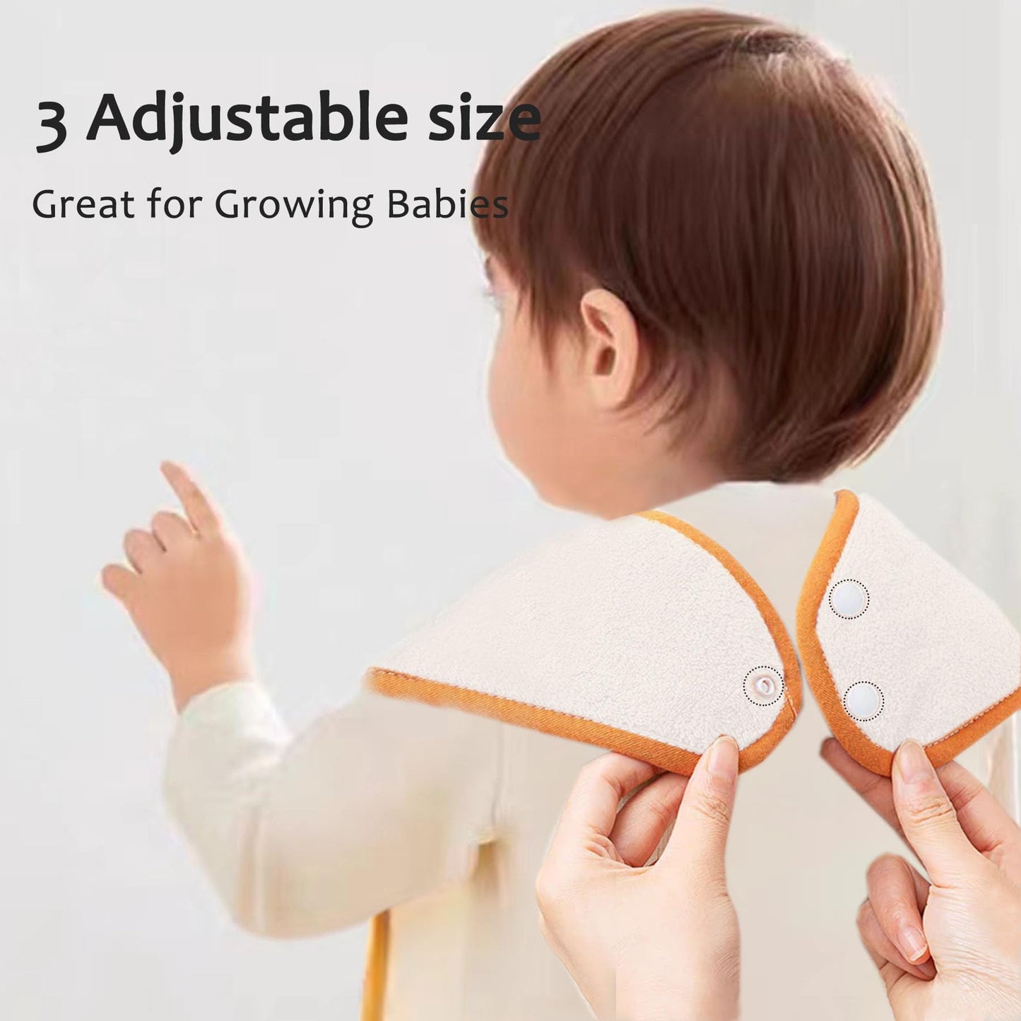 Hwieccogts 6 Pack Bibs For Girls Boys, Full Coverage Toddler Bibs Absorbent, Large Bibs For Toddler 1-6 Years