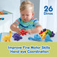 GKDOMS Alphabet Dinosaurs Matching Letters Toy, 26 PCS Double-Sided ABC Dinosaur with Uppercase Lowercase, Match and Snap Fine M