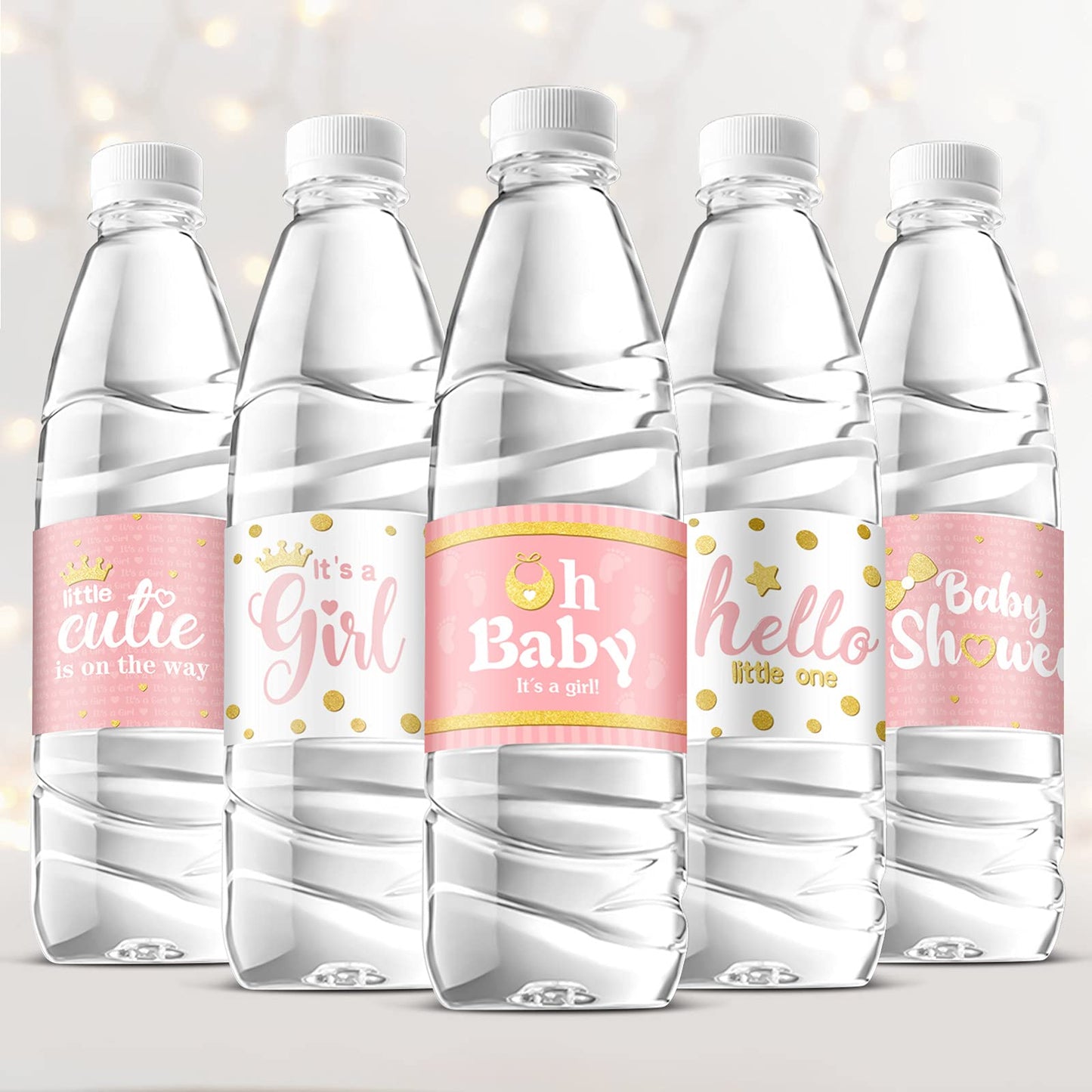 80 Pieces Baby Shower Water Bottle Labels Shower Water Bottle Stickers Wrappers Waterproof Baby Shower Labels For Baby Shower Pa