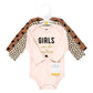 Hudson Baby Unisex Baby Cotton Long-Sleeve Bodysuits, Cinnamon Hearts 3 Pack, 9-12 Months