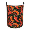Pevtufa Red Hot Chili Foldable Laundry Basket Organizer,Fabric Clothes Toy Storage Basket Nursery Hamper Storage Bin For Househo