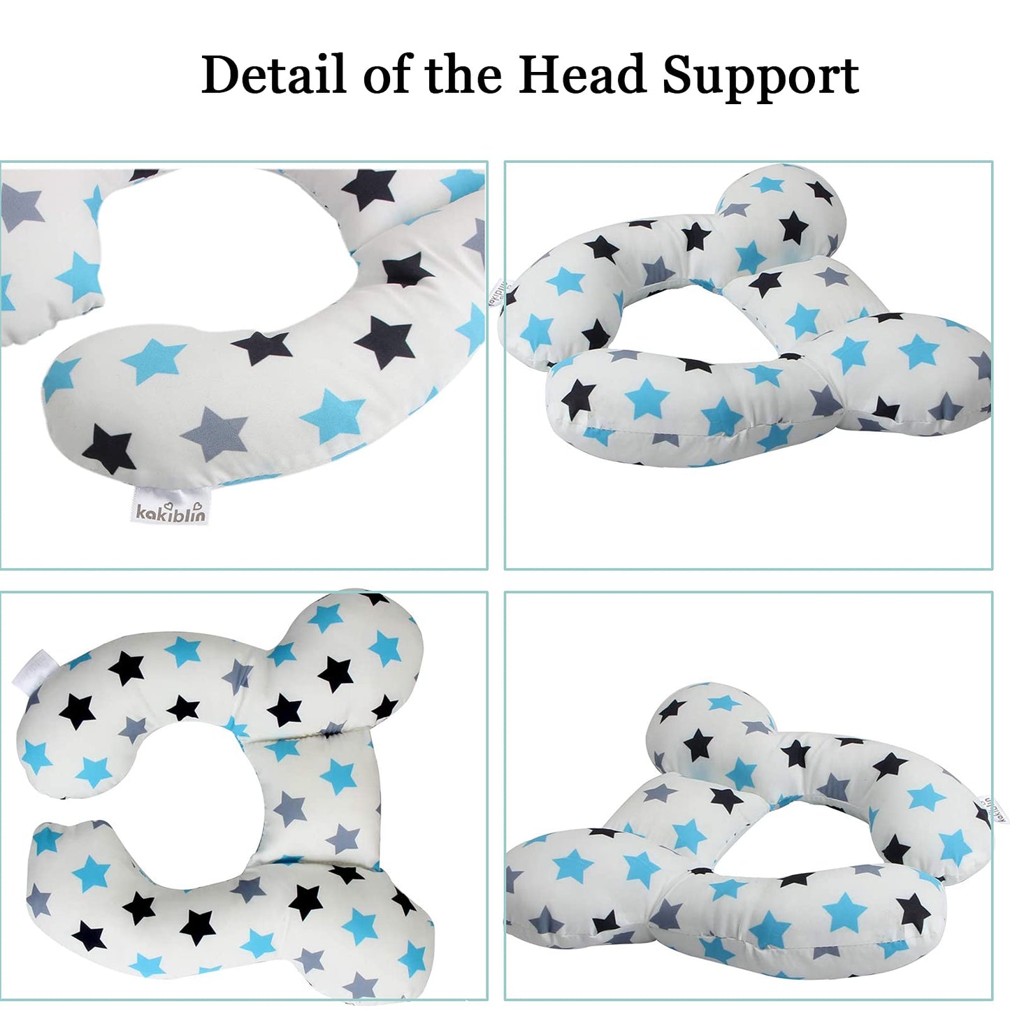 Baby Travel Pillow Toddler Head And Neck Support Pillow For Baby Pushchair,Car Seat,Travel(White)