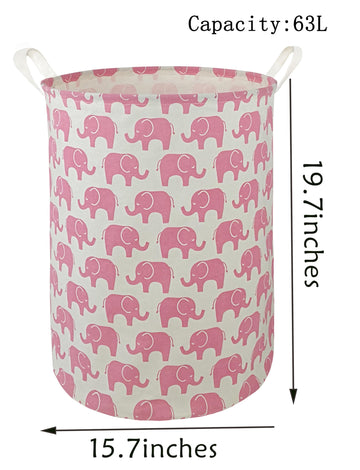 Kunro Clothes Hamper Waterproof Toy Storage Bin Organizer For Nursery Hamper Home Decor Closet Kids Bedroom Laundry Hamper Baby