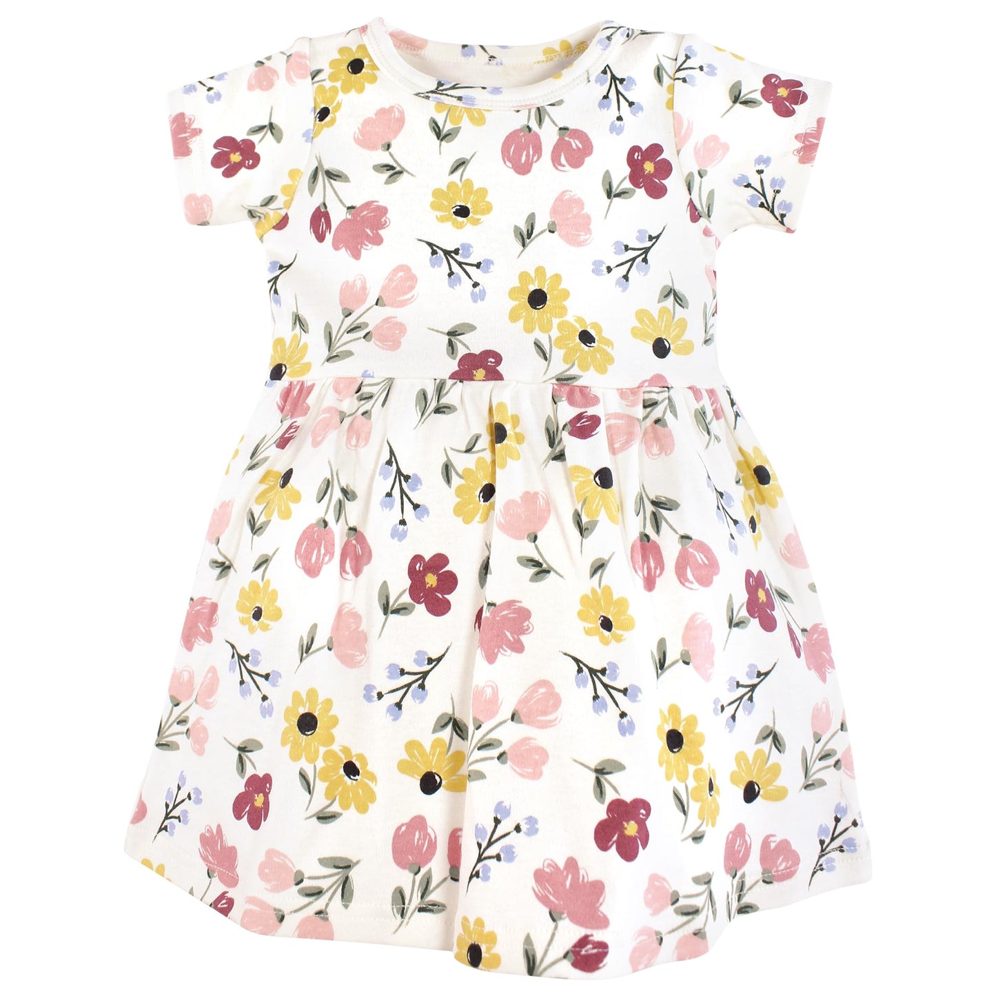 Hudson Baby Baby Girls Cotton Dresses, Soft Painted Floral, 18-24 Months