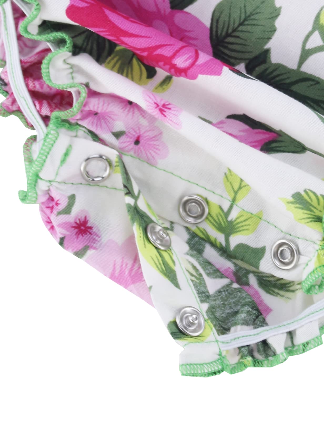 Summer Newborn Headband Girls Floral Baby Ruffle Romper Clothes,9Ed03,12-24 Months(Size L)