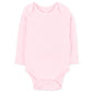 Honestbaby 5-Pack Organic Cotton Long Sleeve Bodysuits, Pink Ombre, 6-9 Months