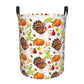 Pevtufa Thanksgiving Turkey Foldable Laundry Basket Organizer,Fabric Clothes Toy Storage Basket Nursery Hamper Storage Bin For H