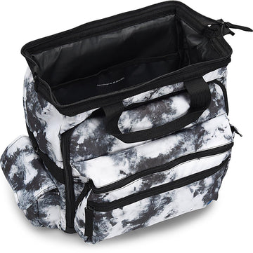 Nurse Mates Ultimate Nursing Bag | Multiple Compartments | Interior Laptop Compartment | Durable Zippers | Black & White Tie Dye
