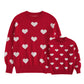 Mommy and Me Sweater Valentines Day Heart Crewneck Knit Sweatshirt Pullover Tops Mother Daughter Matching Outfits (Kid, 11-12 Y