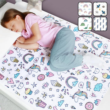 Hygge Sheets Potty Training Pee Pads For Kids, Toddlers - 2 Pack - 100% Waterproof, Non Slip Bed Wetting Pad For Twin Beds - Was