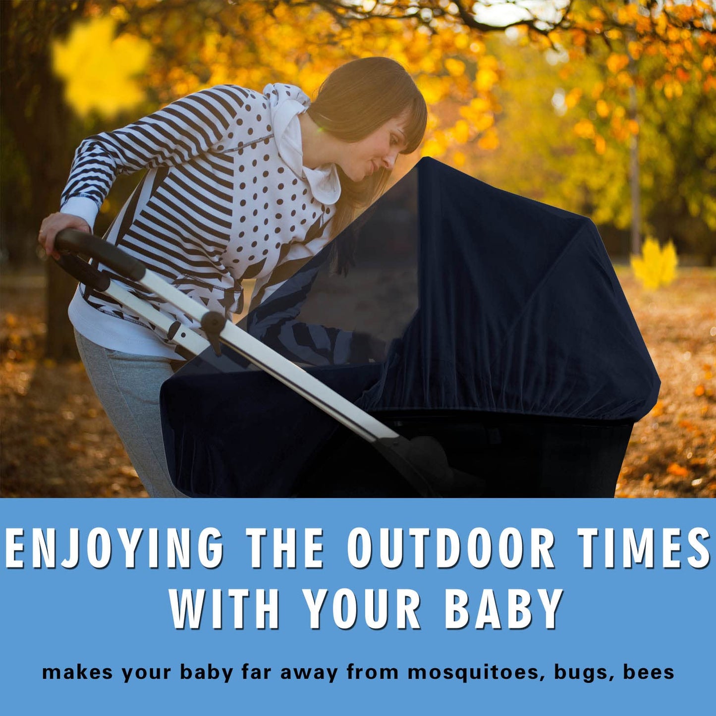 Mosquito Net For Stroller 2Pack - Protective Baby Mosquito Bug Net For Strollers, Bassinets, Cradles, Playards, Pack N Plays And