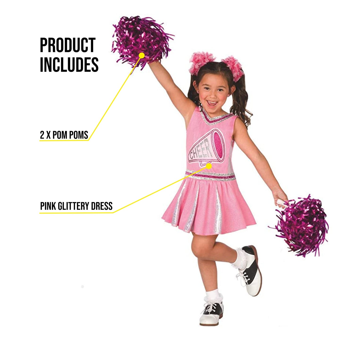Morph Cheerleader Costume For Girls, Cheerleader Costume Kids, Cheerleader Outfit Kids, Girls Cheerleader Halloween Costume L