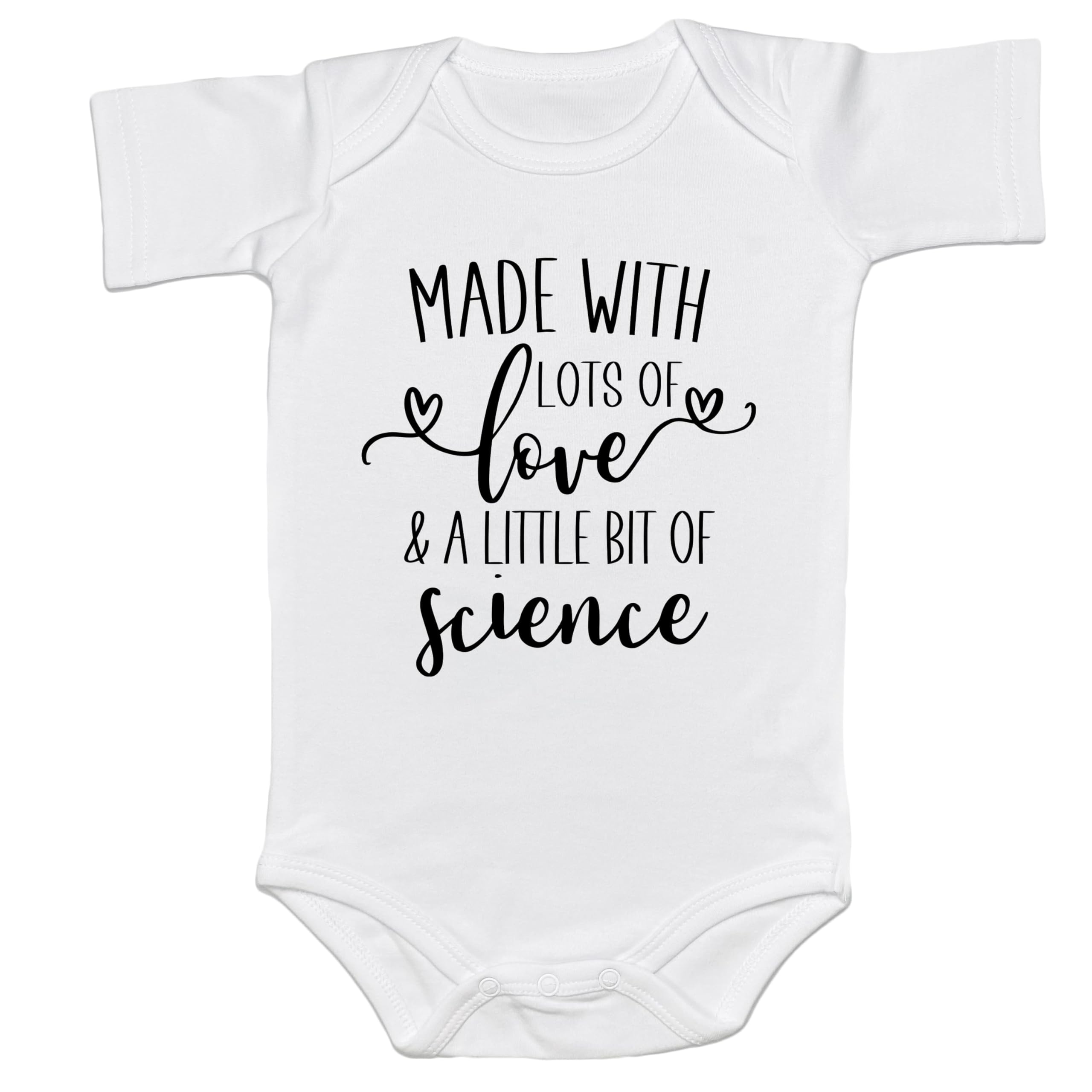 Made With Lots Of Love And A Little Science Bodysuit Ivf Baby Pregnanc – Cutebab WBBAPB0CZXH15WV