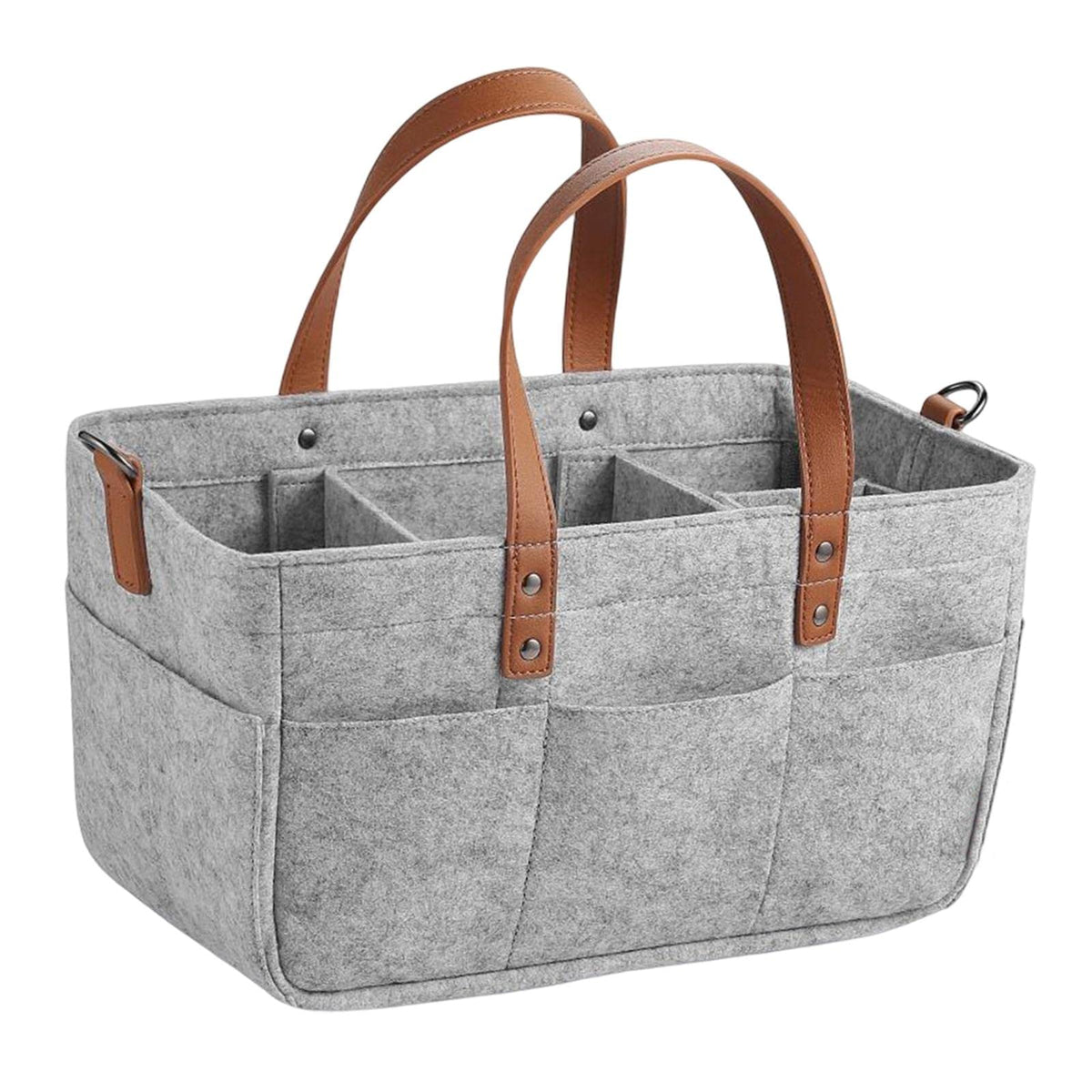 Club BollywoodFelt Fabric Baby Diaper Bag Lightweight Baby Products Organizer Compartment Light Gray|Baby|Strollers & Accessorie