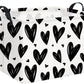 HIYAGON Rectangular Gift Basket Kids Baby Storage Bin Toy Organizer Box for Girls Love Room Decor(Black Light Heart)