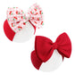 ONENINEDREAM 2 Pcs Baby Girl Headbands 6 Red Bows Cherry Hair Accessories Summer Outfits for Newborn Infant Toddler Girls Clothe