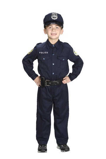 Aeromax Po-23 2 By 3 Jr. Police Officer Suit With Cap & Belt