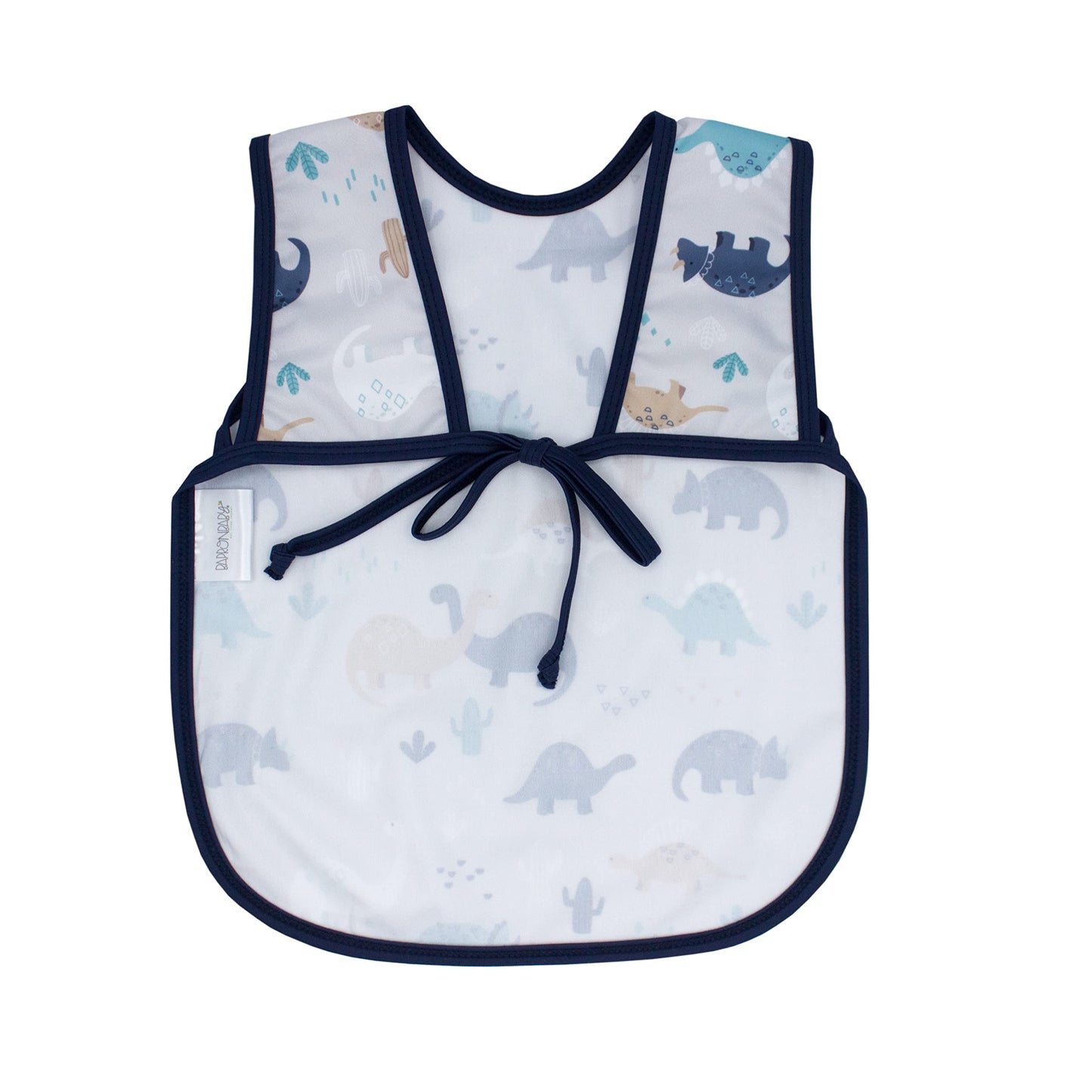 Bapronbaby Desert Dinos Bapron - No Neck Tie Safer Bib For Baby & Toddler - Soft Waterproof Stain Resistant - Machine Washable -