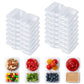 Husfunov 15 Set Reusable Snack Containers With Lids, 2-Compartment Leakproof Sauces Dipping Containers, On-The-Go Snack Pack Con