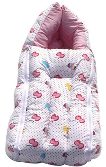 Amardeep Pink Color Baby Sleeping Bag Cum Baby Carry Bag 64 * 41 Cms