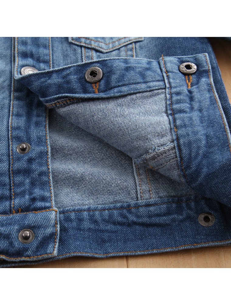 Abolai Baby Boys' Basic Denim Jacket Button Down Jeans Jacket Top Style2 Lightblue 110