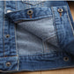 Abolai Baby Boys' Basic Denim Jacket Button Down Jeans Jacket Top Style2 Lightblue 130 6 Years
