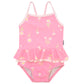 Gerber Girls' One-Piece Swimsuit, Pink Daises