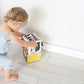 Wee Gallery Soft Block, Baby Sensory Toy with High-Contrast Graphics, Organic Soft Fabric Soft Blocks, Crinkle Flap and Textures