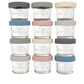 Weesprout Glass Baby Food Storage Jars W/Lids (4 Oz, 12 Pack Set) Snack, Puree, Reusable Small Containers, Breast Milk, Fridge O