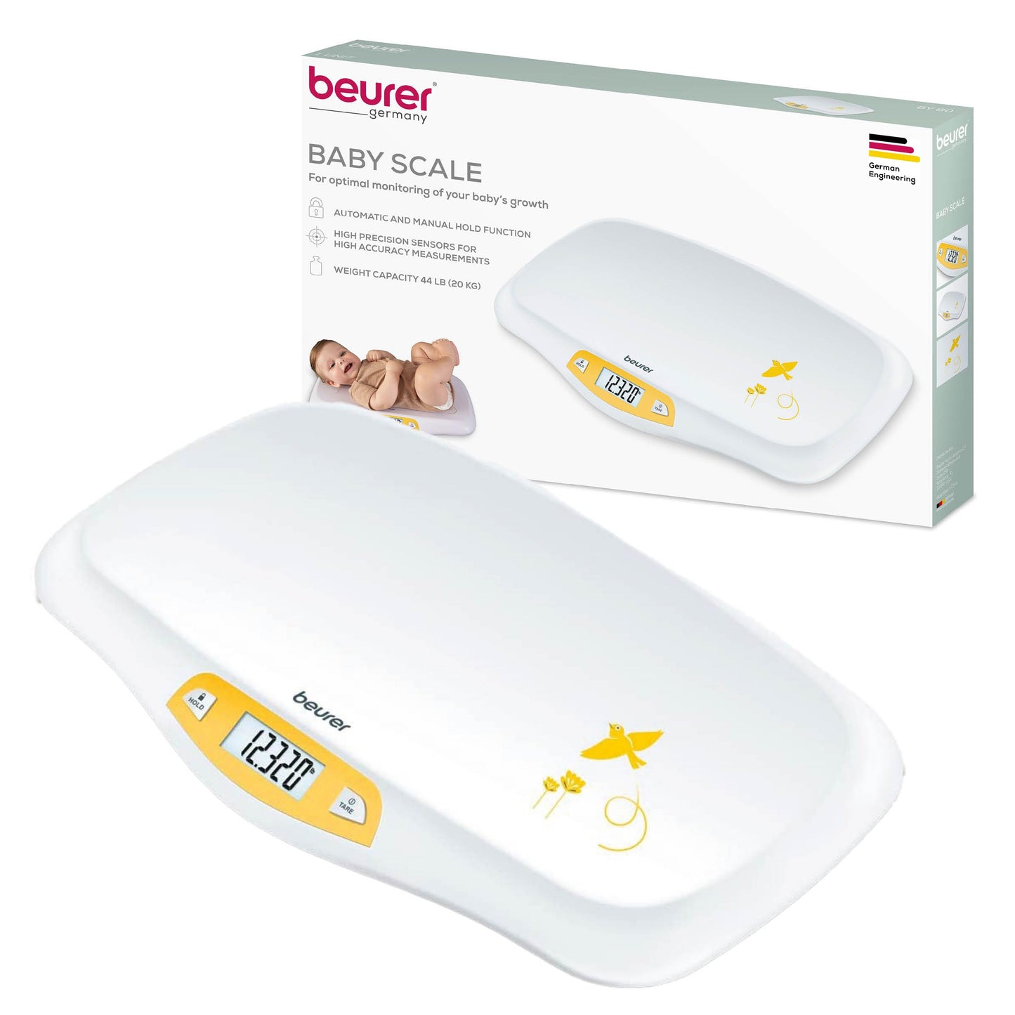Beurer By80 Baby Scale, Pet Scale, Digital, For: Infant, Newborns, Puppy, Cats, Lcd Display, Weighs [Lb/Oz/Kg] Highly Accurate,