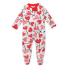 Honestbaby Sleep And Play Footed Pajamas One-Piece Sleeper Jumpsuit Zip-Front Pjs 100% Organic Cotton For Baby Girls, Lolly Love