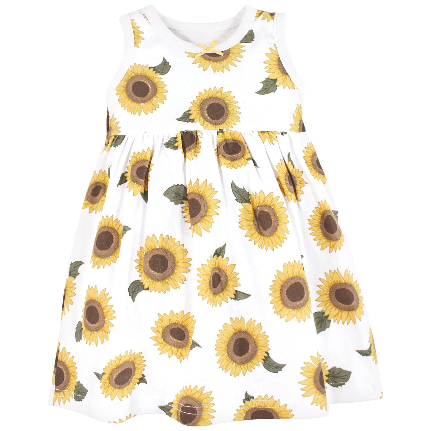 Hudson Baby Baby Girls' Cotton Dress And Cardigan Set, Sunflower, 18-24 Months