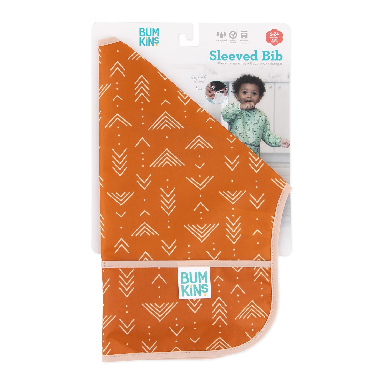 Bumkins Sleeved Bib For Girl Or Boy, Baby And Toddler For 6-24 Mos, Essential Must Have For Eating, Feeding, Baby Led Weaning Su
