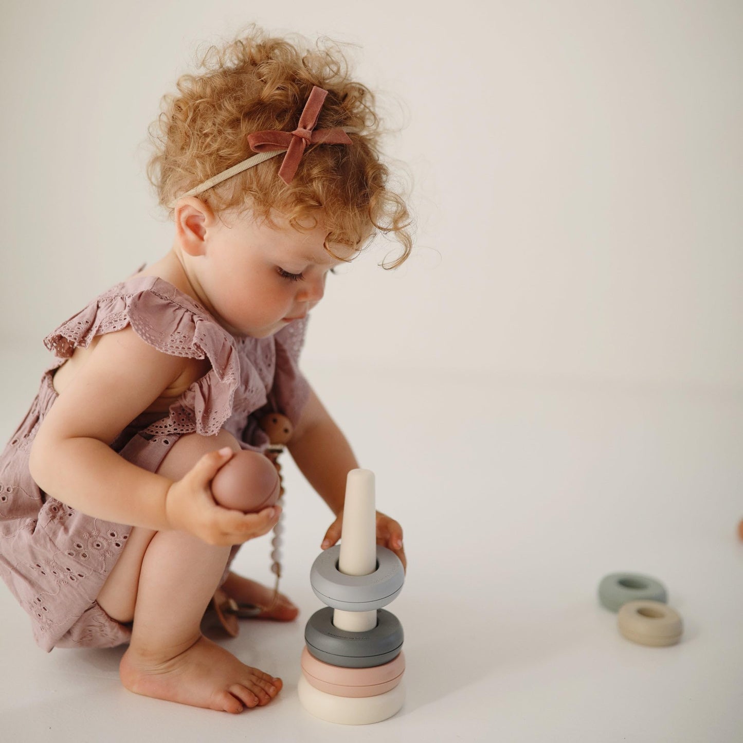 mushie Stacking Rings Toy | Made in Denmark (Rustic)