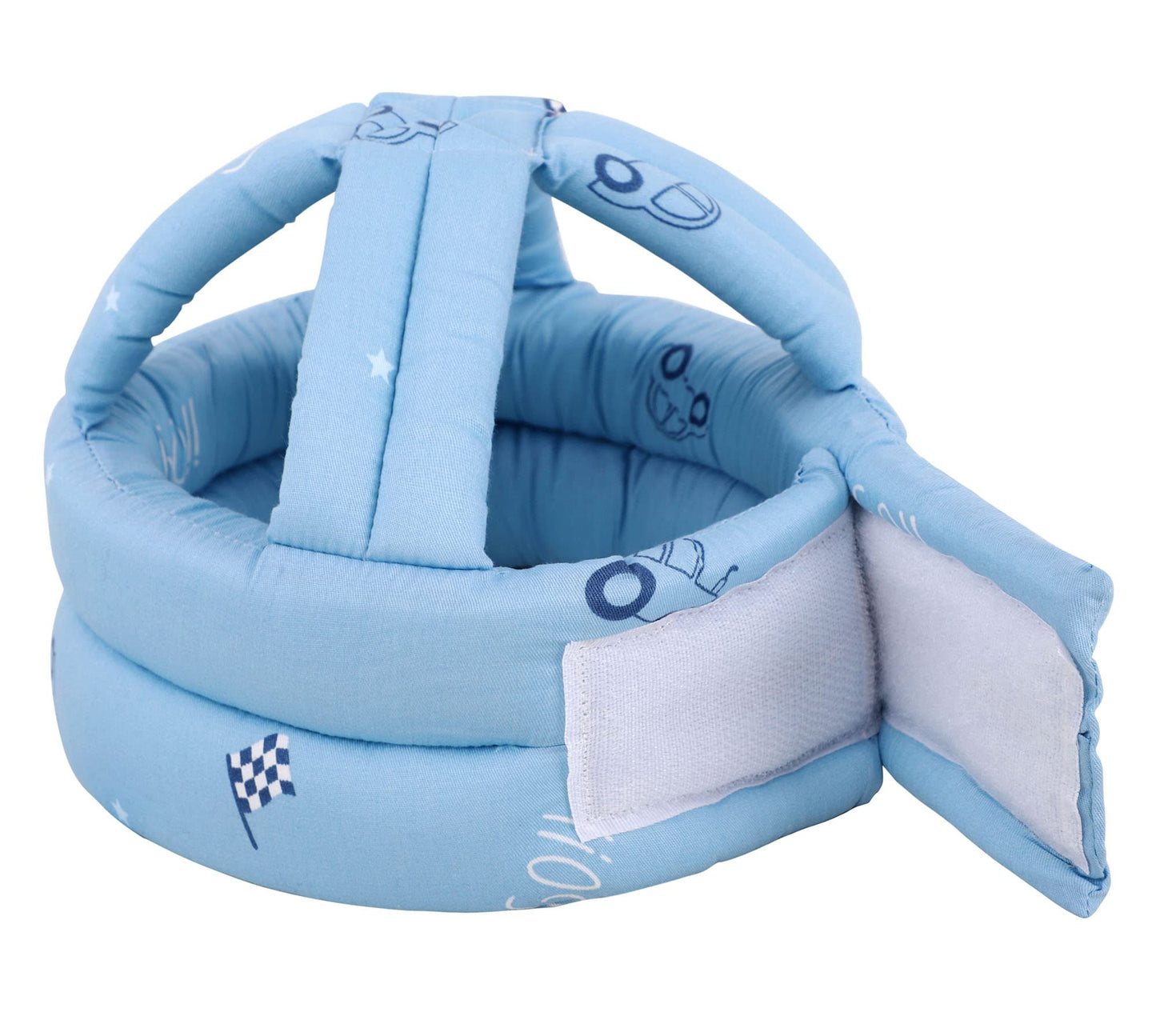 Simplicity Baby Safety Helmet Toddler Head Protection Adjustable Head Cushion Bumper Bonnet Sky Blue Letter Car