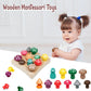 NAODONGLI Montessori Toys for 1 2 3 Year Old Boys Girls Wooden Harvest Mushroom Toys STEM Educational Preschool Learning Number