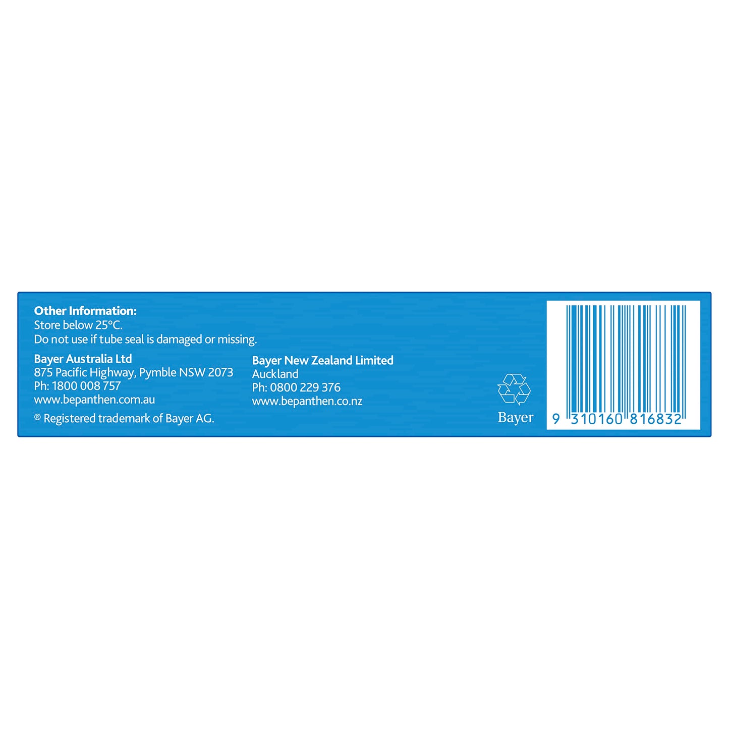 Bepanthen Diaper(Nappy) Care Ointment 100G