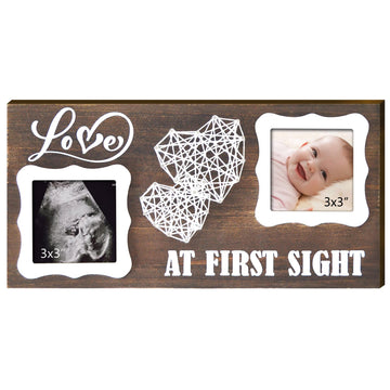 Yudarte Pregnancy Announcements Baby Ultrasound Picture Frame - New Mom First Time Parents Keepsake Gifts - Love At First Sight