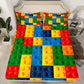 Feelyou Gaming Fitted Sheet Twin Size Kids Building Blocks Bedding Set for Boys Teens Toddler Toy Brick Bed Sheet Set Breathable