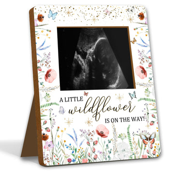 ALodr Wildflower Baby Shower Decorations, Baby Shower Sign Picture Frame, WildFlower Party Decor for Gender Reveal, Pregnancy Mi