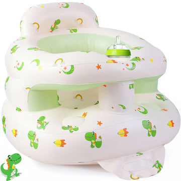 Upgraded Inflatable Baby Seat with Safety Guardrails, Thicker Sit Me Up Floor Seat for Baby Chair Sit Me Up, Blow Up Baby Chair 