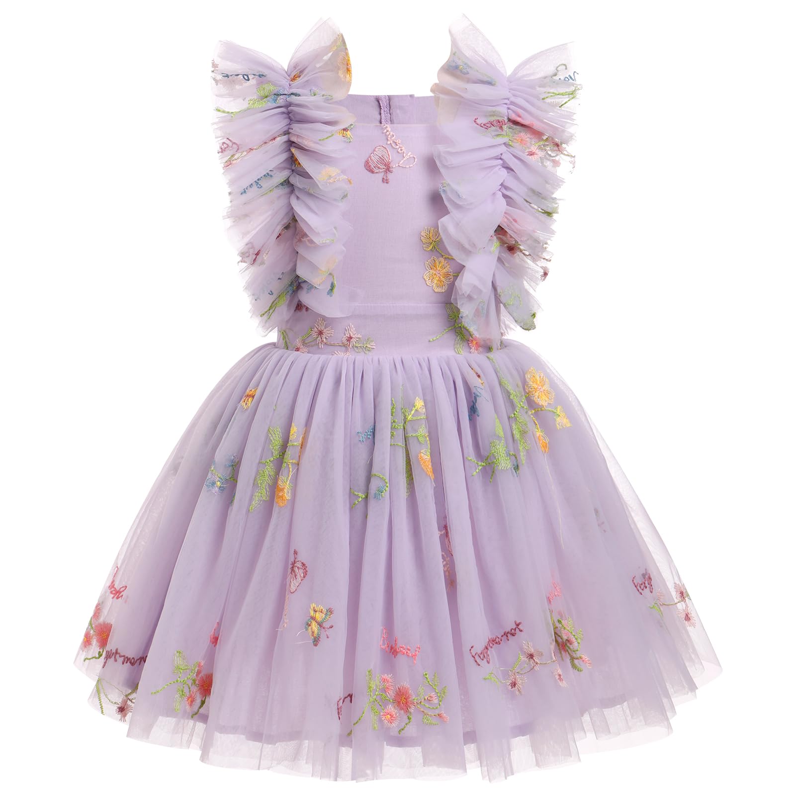 Fairy Dress Toddler, Party Dress For Baby Girl Boho Lace Hippie Flower Ruffle Puffy Wedding Bridesmaid Birthday Ball Gown For Ki