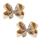 Amydecor 6 Inch Gold Sparkly Glitter Sequin Hair Bows For Girls Toddlers Kids Children Teenage (2Pcs)