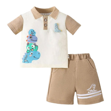 Hopscotch Animal Polo TShirt & Shorts Set (1218 Months)