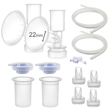Maymom Pump Parts Compatible With Ameda Purely Yours Pumps; Incl. Silicone Membrane, Duckbill, Tubing, Flange; Replaces Ameda Sp