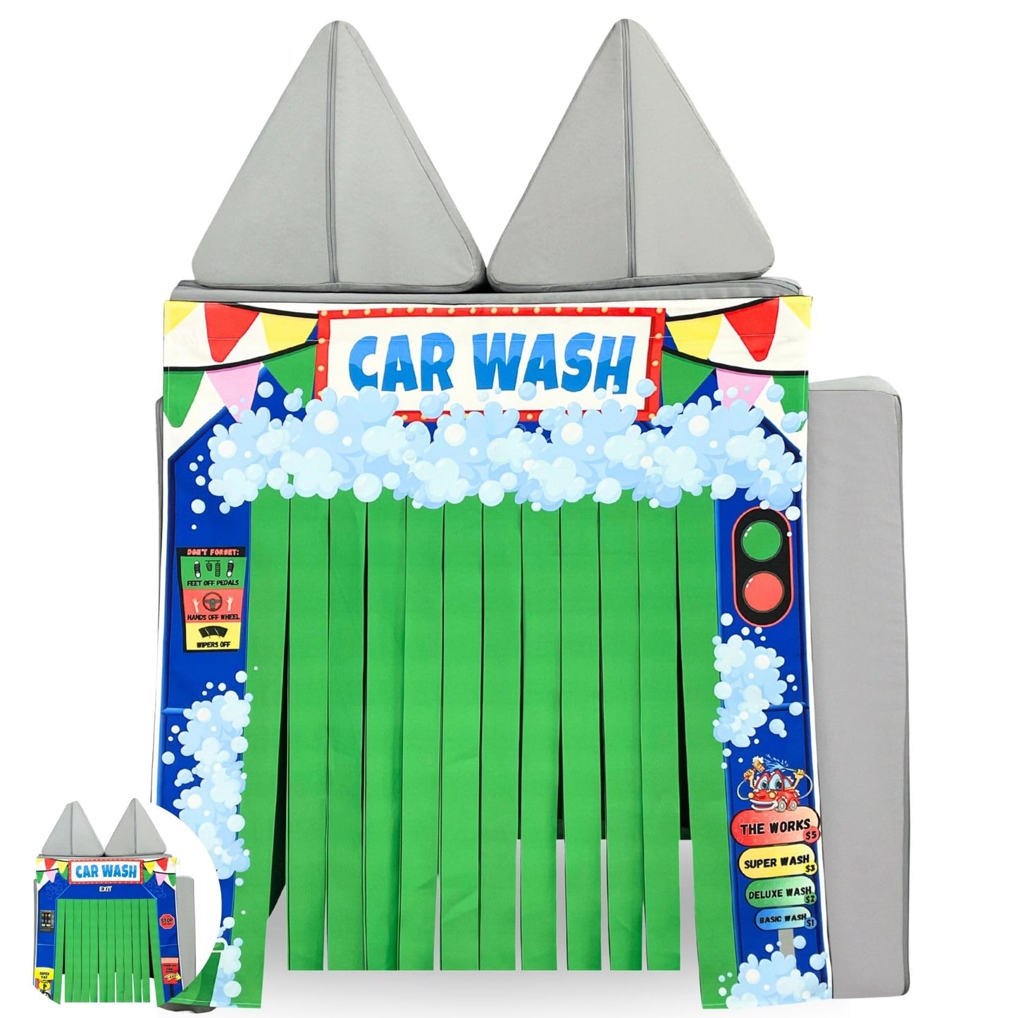 Couch Swag Play Panel for Childrens Foam Sofa Kids Couch (Car Wash)
