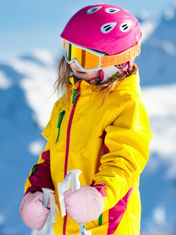 Boao 2 Pairs Kids Winter Ski Gloves Waterproof Warm Snow Mittens Full Finger Gloves For Toddlers Infants (Pink, Purple,10-15 Yea