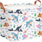 CLOCOR Rectangular Storage Basket Empty,Gift Basket for Kids,Waterproof Storage Bin with Handles,Room Decor(Cute Ocean)